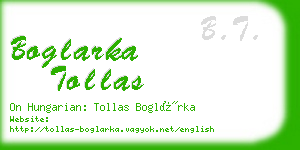 boglarka tollas business card